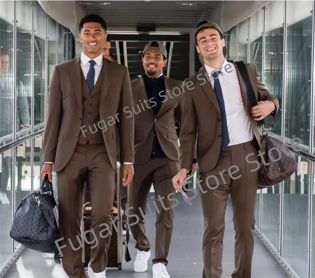 Business Fashion Brown Wedding Men Suits Slim Fit Notched Lapel Groom Tuxedos 3 Pieces Sets Luxuly Male Blazer Costume Homme