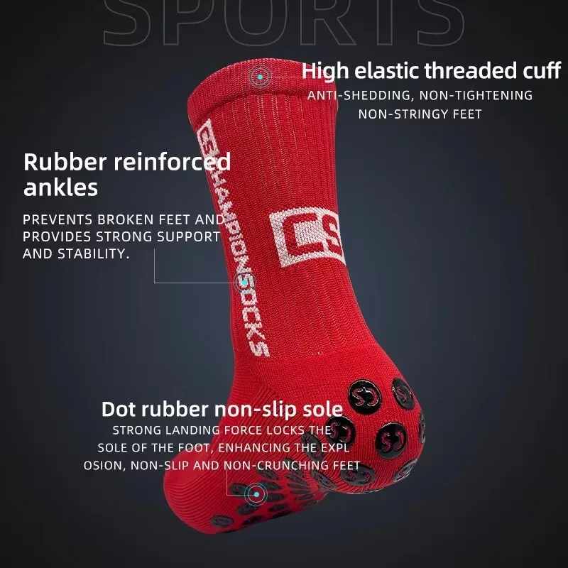 Adult 4 Colors Sports Series Socks Polyester Breathable Sweat-absorbing Football Socks Bottom of the Towel One Pair football socks sports socks fitness sports socks sport socks