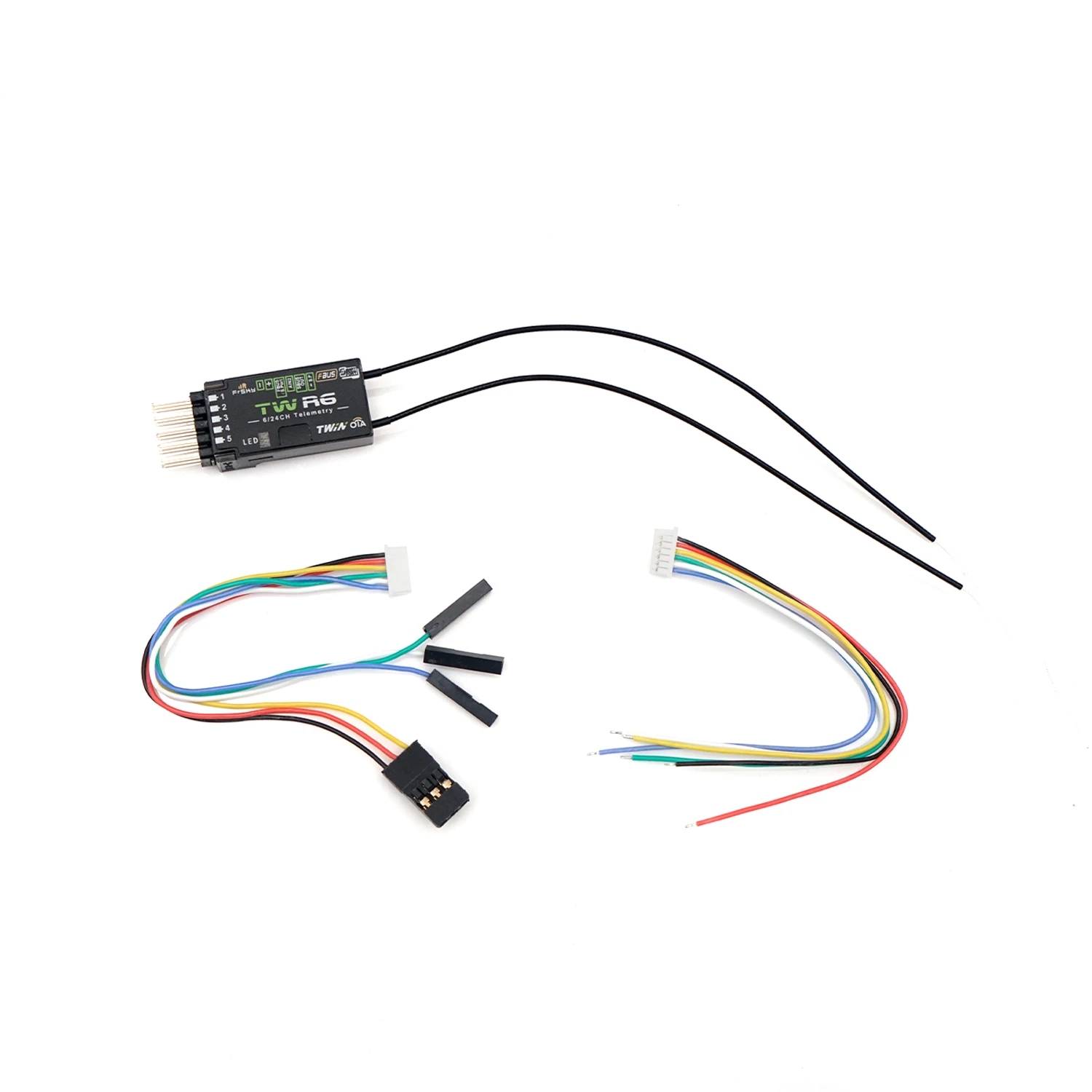 Achetez le Récepteur FrSky TW R6 Double Bande 2.4G pour Drone RC, boîtier compact et léger