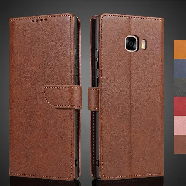 Flip Cover Samsung C7 Pro Leather Back Cover Excelsior Premium