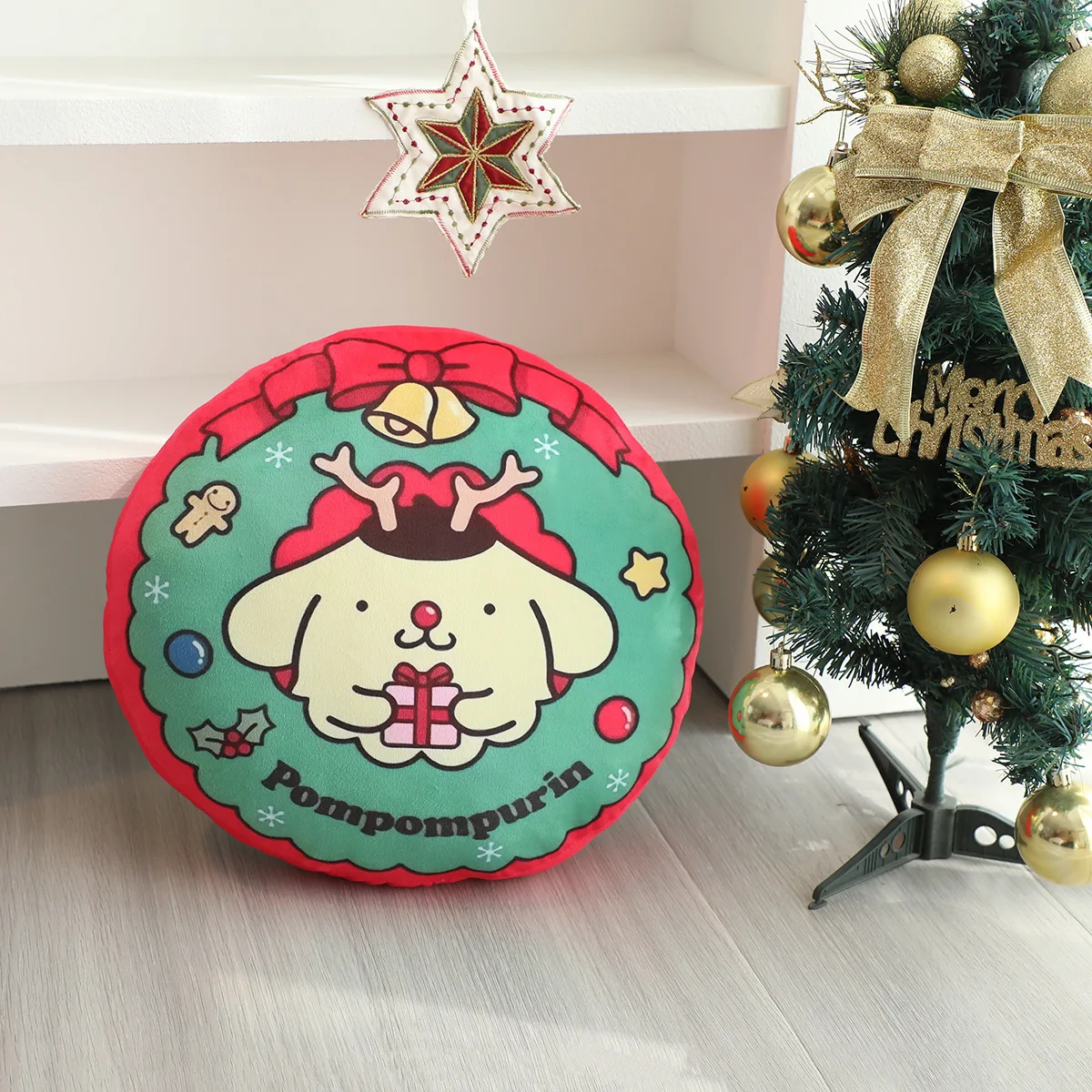 Miniso Sanrio Kuromi Hello Kitty purin dog Pochacco Cinnamoroll plush pillow cushion interior decoration ornaments festival Gift 2