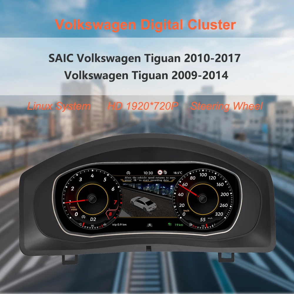 Panel de Instrumentos Digital LCD Bonroad de 12.3'' para SAIC Volkswagen Tiguan 2010-2017, Radio para Auto, Panel de Instrumentos, Cabina 2