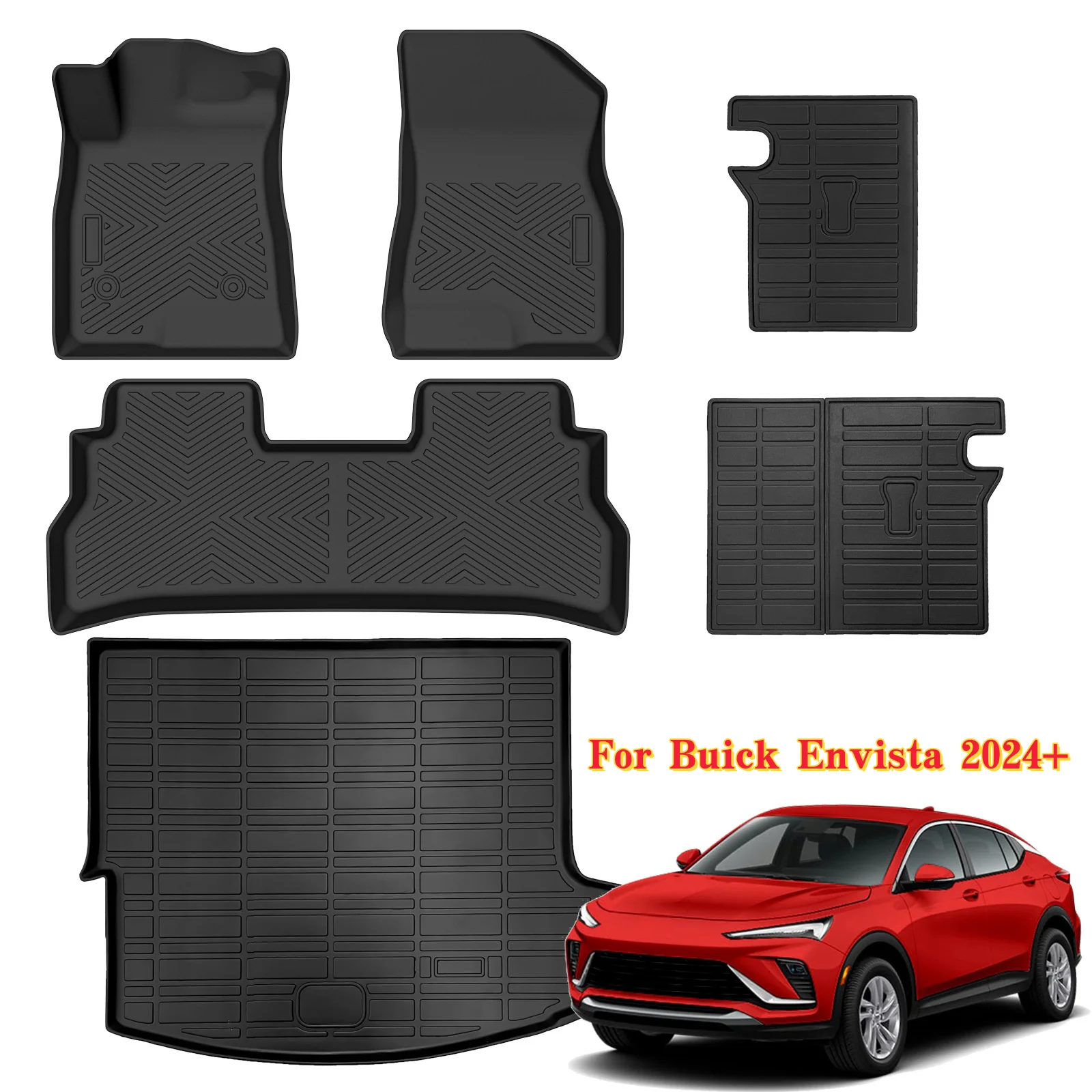 Floor Mats for Buick Envista TPE All Weather Mats Protection Cargo Mat Waterproof Floor Liners ，Trunk Mat for Envista