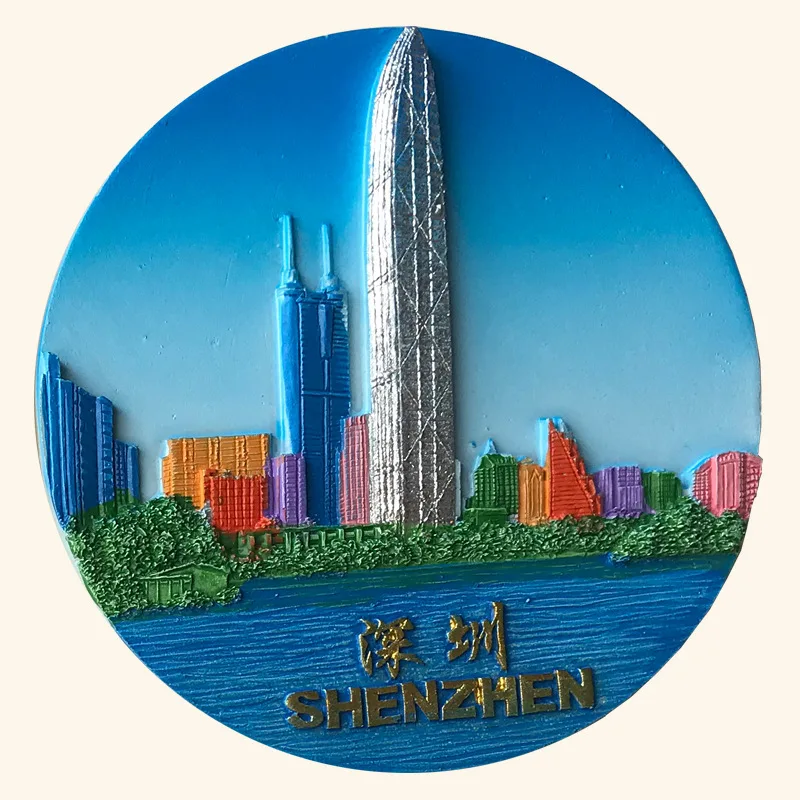 3D Guangzhou China Fridge Magnet - Resin Travel Souvenir & Home Decoration