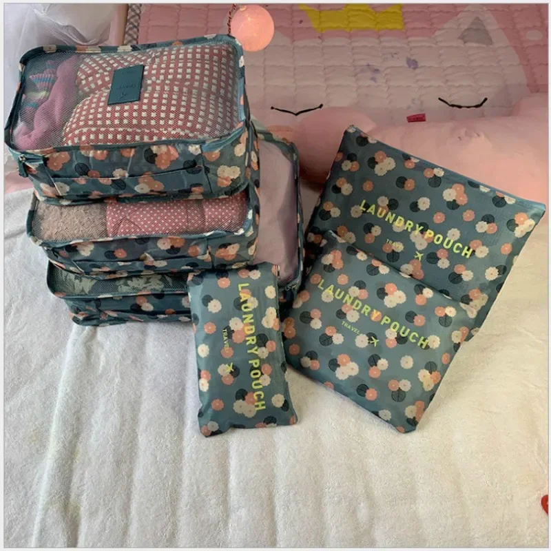 Travel Organizer Travel Packing Cubes 6/1pc set Fashion Waterproof Large Capacity Clothing Sorting Organize Bag Storage Package Men Weekender Bag storage bag,travel organizer