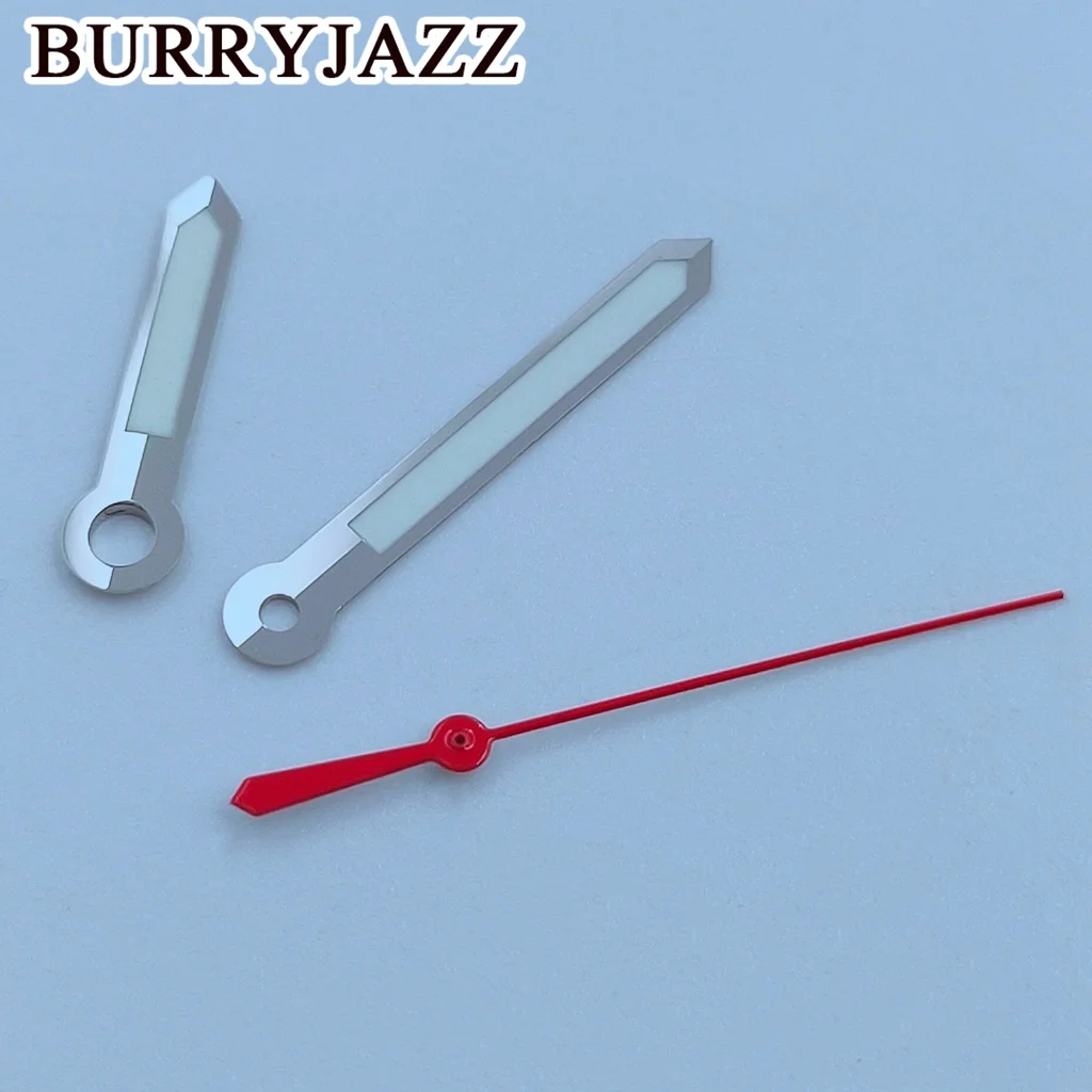 Burry jazz nh35 nh36 nh38 7 s26 7 s36 4 r35 4 r36 Uhrzeiger Silber Gold Roségold Pistolen zeiger grün leuchtend – Detail 6