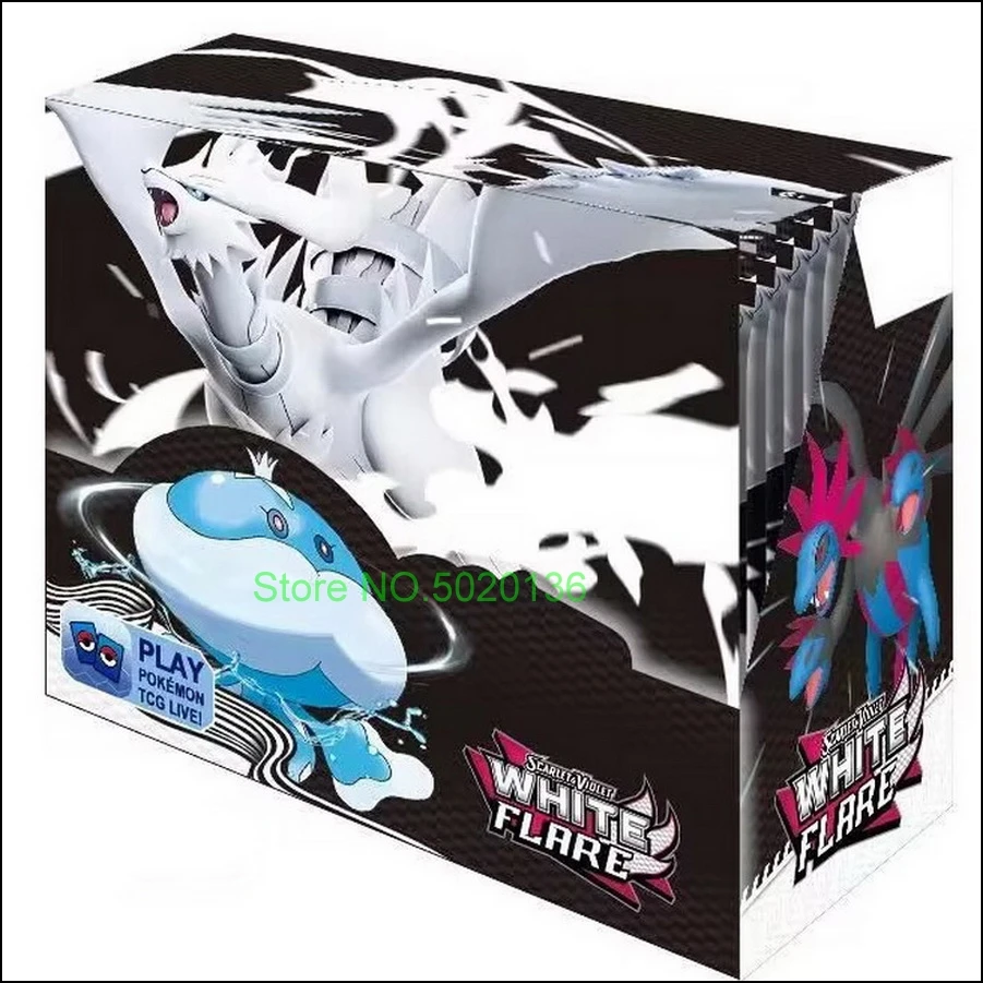 Pokemon Black Bolt Display WHITE FLARE Box Cards - AliExpress