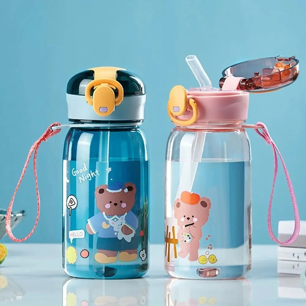 Water Bottle Children's Net Red Plastic Little Bear Water Bottle High Appearance Level Large Capacity Kettle Summer