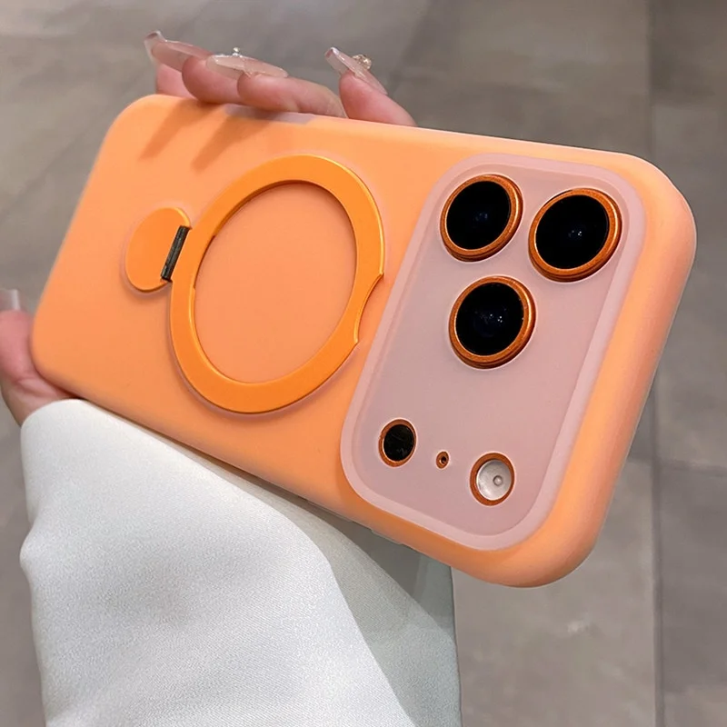 Magnetic Jelly Soft Silicone Phone Case with Ring Stand and Shockproof Bumper Cover