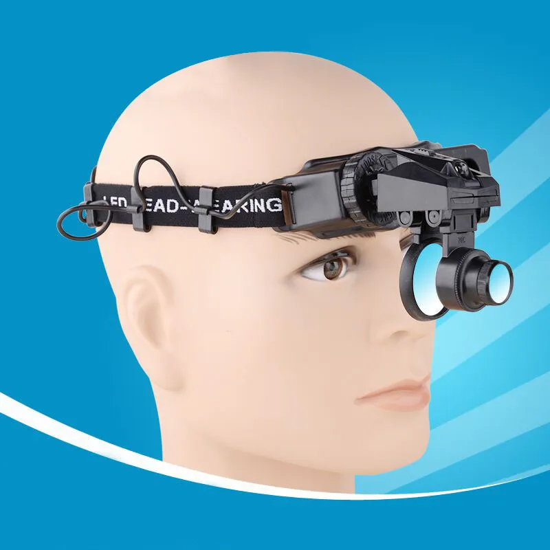 5X,8X,13X,20X,25X,28X Multi Power Lupa Testa Lente Di Ingrandimento Con 1 Led + 3 Lenti