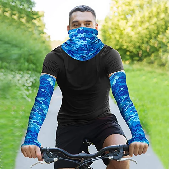 Arm Sleeve Sun UV Protection Bandana Mask Outdoor Arm Sleeves