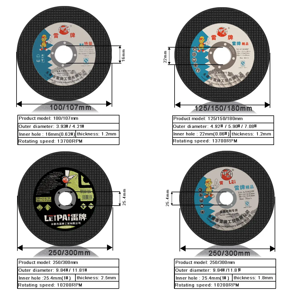 Disques de Coupe en Métal et Inox Disque de meulage pour métaux, 75/125/125/150/180/250/300mm, roue de coupe en résine, pour meuleuse d'angle, lame ultra-fine pour métal, fer, acier inoxydable