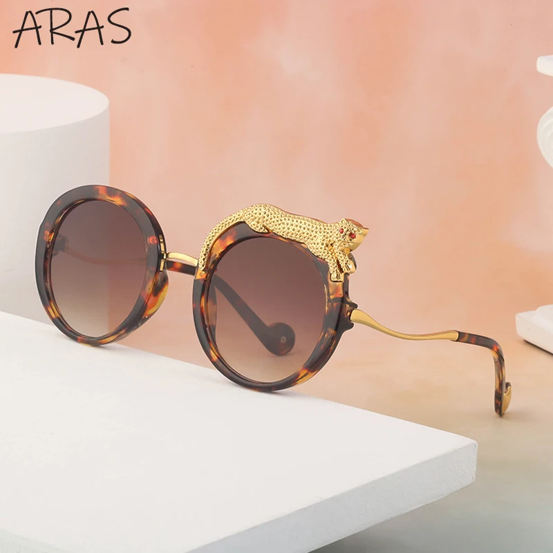 Stylish Leopard Oversized Baroque Swirl Hollywood UV 400 Unbranded Sunglasses‼️ Buy Round Sunglasses for Women Big Designer Baroque Swirl  main image 4