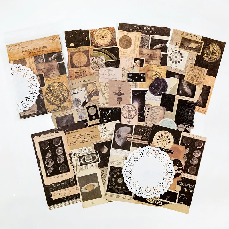Material Paper - Time Box Series Retro Nostalgia Scrapbook Paper
