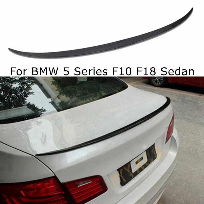 Per Bmw Serie 5 F10 F18/F10 M5 Berlina M5 Stile In Fibra Di Carbonio Spoiler Posteriore Tronco Ala 2009-2017 Frp Nero Lucido Carbonio Forgiato