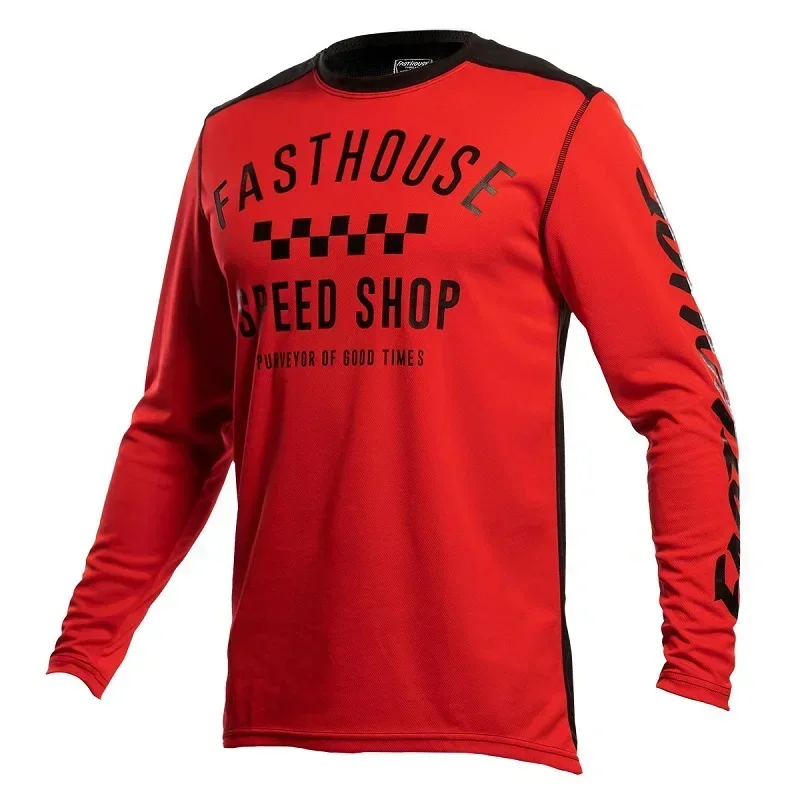 thumbnail image 1 of 2024 ropa de motocross Jersey de bicicleta de montaña verano antiencogimiento ciclismo cuesta abajo carreras bicicleta camiseta, 1 of 5