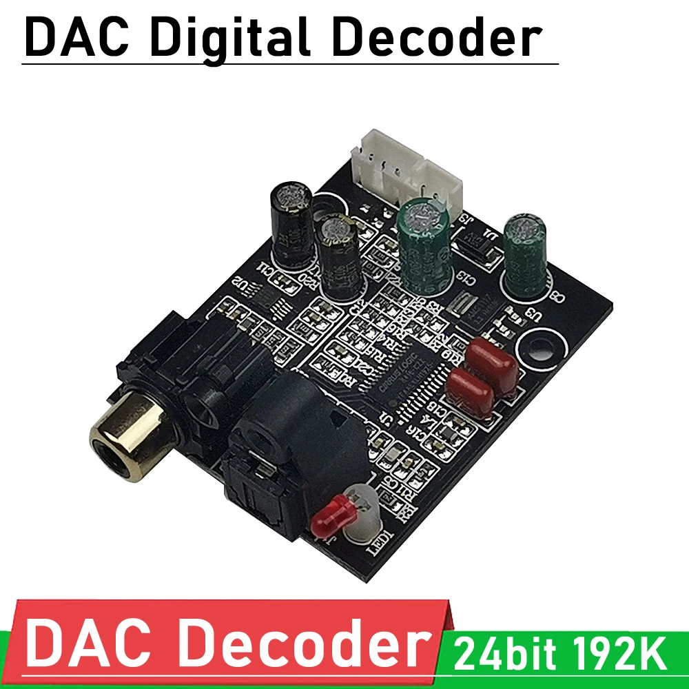 

DAC Digital Decoder 24bit 192K CS8416+CS4344 Optical Fiber Coaxial Digital Signal Input Stereo Audio Output For power Amplifier