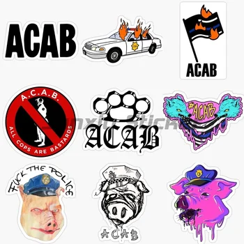 Stupida polizia Tutti i poliziotti sono Bastaros ACAB Adesivo per parete Camera Auto Moto Camper Van Bicicletta Laptop Finestra Decalcomania impermeabile