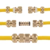 Brass Hose Quick Connector Fitting 1/2'' 5/8" 3/4'' 1''  Copper Thread Tap Coupling Garden Watering Gun Adapter 4