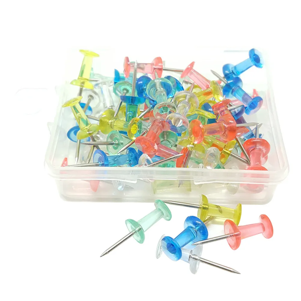 40Pcs 푸시 포퍼 압정 학교 사무실 홈 벽 게시판 사진지도 플라스틱 금속을 위한 장 푸시 핀
