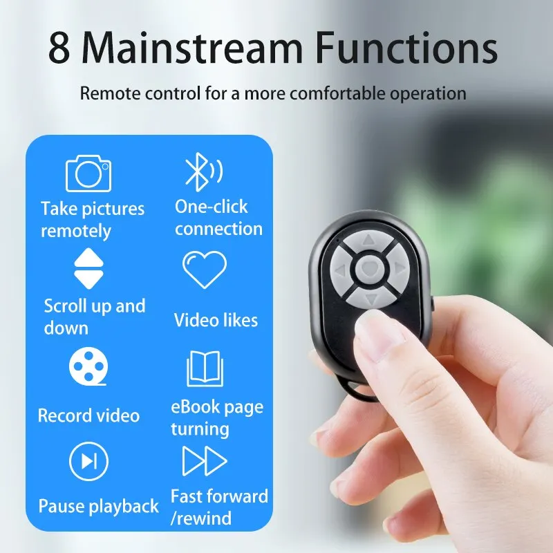 Bluetooth Remote Control For iPhone Xiaomi IOS Android Phone Universal Selfie Stick Camera Controller