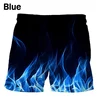 Personality Cool Flame 3D Printed Shorts Men's Hot Summer Outdoor Shorts 1