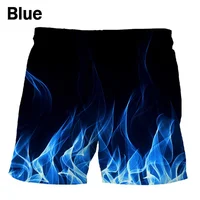 Personality Cool Flame 3D Printed Shorts Men's Hot Summer Outdoor Shorts 1
