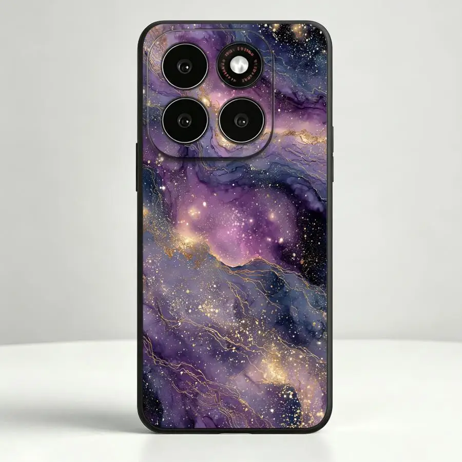 Elegant Blue and Purple Marble Phone Cover Case