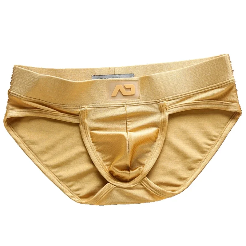 Men's low waisted sexy nylon drawstring bright color briefs ad3-m257 factory direct sale 6