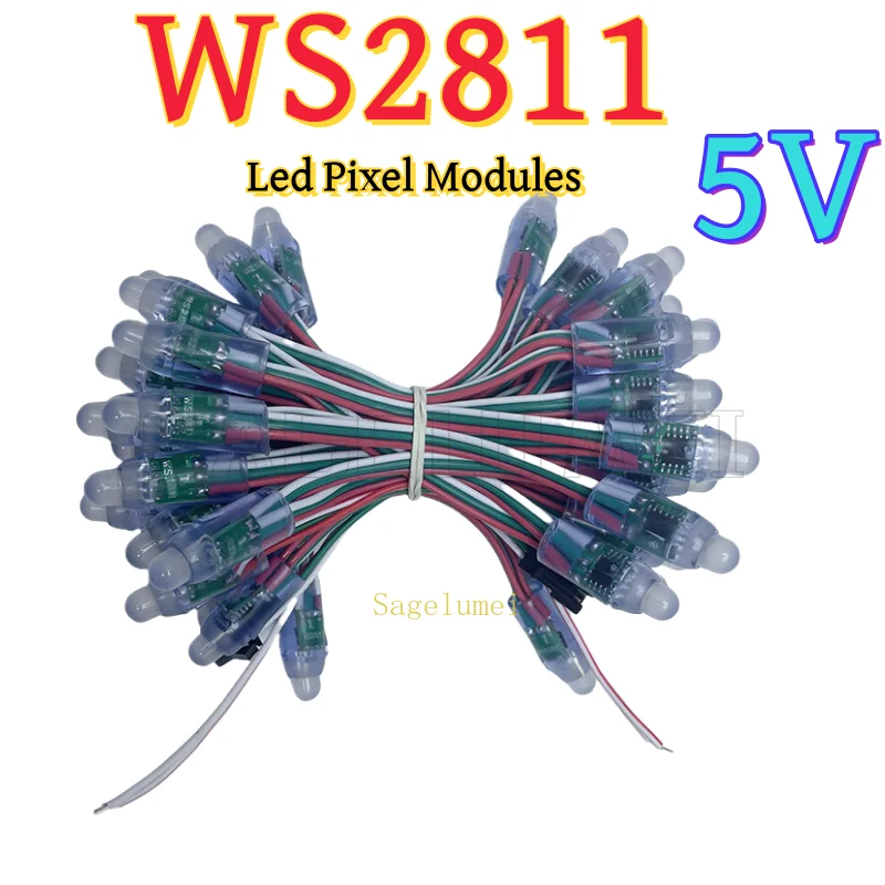 WS2811 IC RGB Full Color F12mm Pixels 50pcs