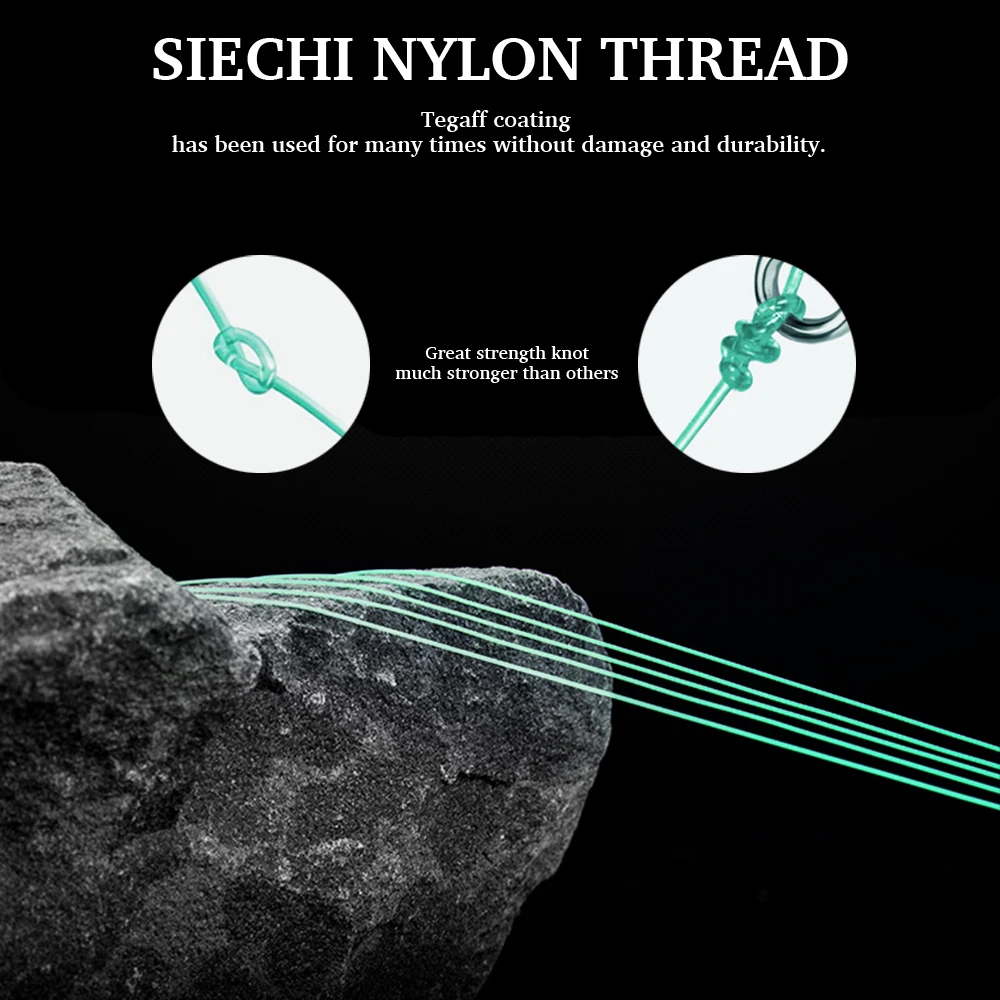 SIECHI 500M 1000M Fishing Line Nylon Coating Leader Lure Fluorocarbon Line 0.16-0.5mm 4.4-28.6LB Japan Fishing Accessories 6