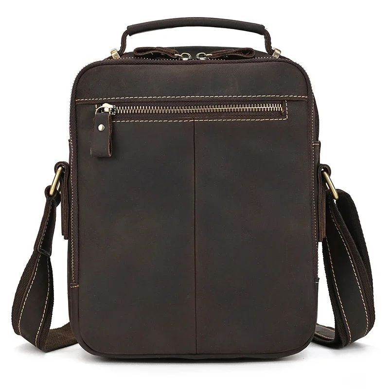 Genuine Leather Shoulder Crossbody Bag for Men