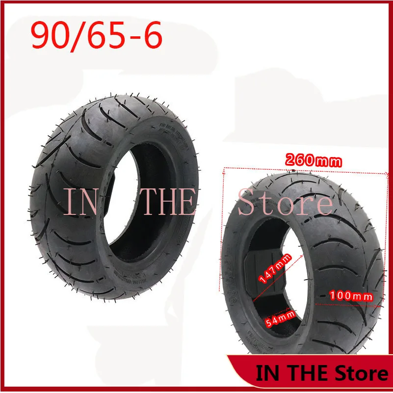 

90/65-6 Vacuum Tire for Electric Scooter Parts Thickening Tubeless Tyre Universal Explosion-proof Tyre