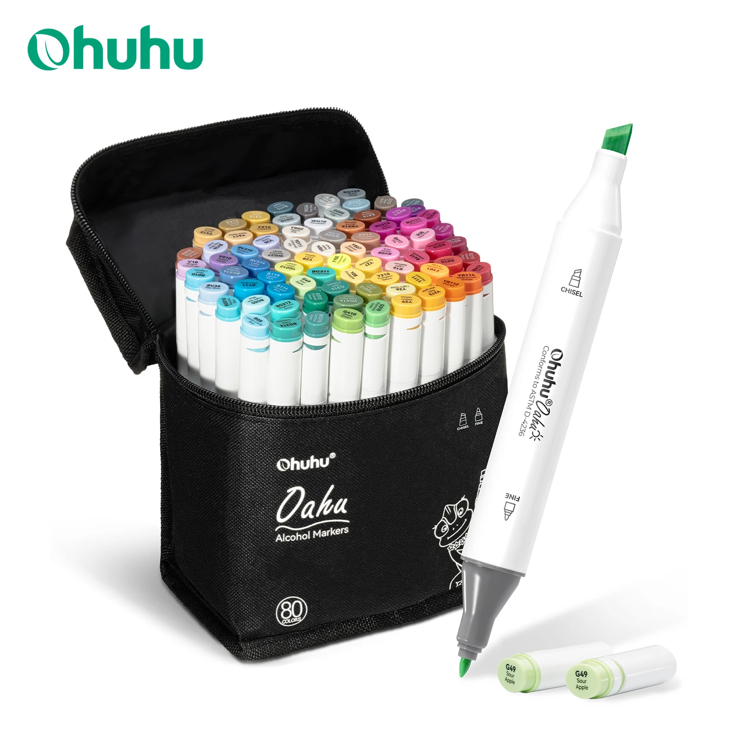 【Ohuhu】 オフーフ マーカー セット Amazon.com : Ohuhu Markers for Starters, 80-color Chisel