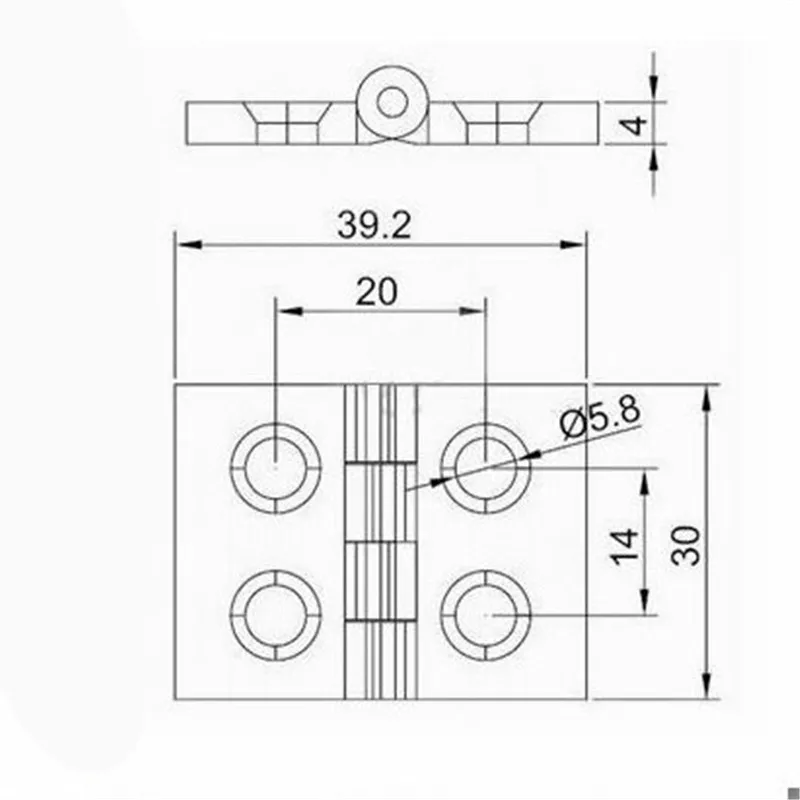 4 Bisagras M4 Plegables Para Perfil Aluminio 2020 - Aleación De Zinc, Giro 180°, Kit Completo Con Tornillos