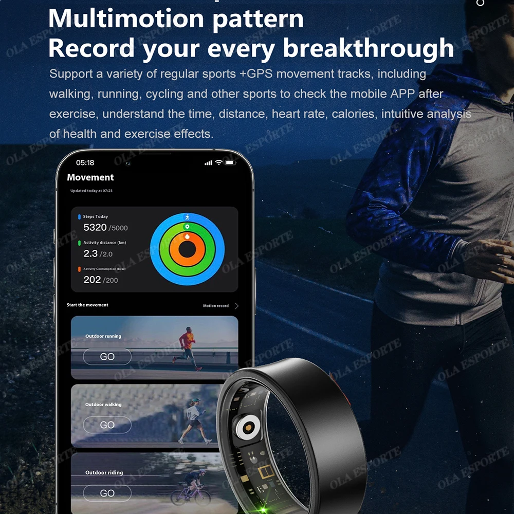 2025 New Smart Ring Men Women, 10atm Waterproof, Heart Rate And Blood Oxygen Sleep Monitoring Smartring, Multi Sport Mode Rings, Alina Gadgets