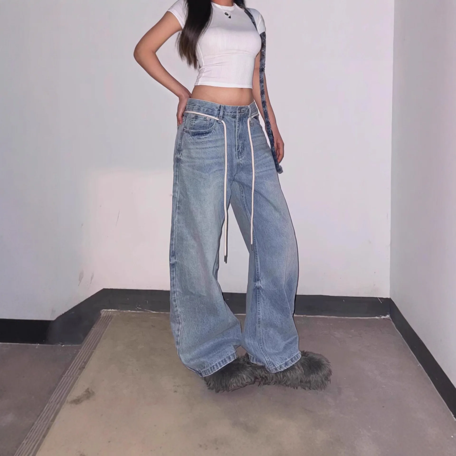 جينز نسائي مقاس كبير مريح