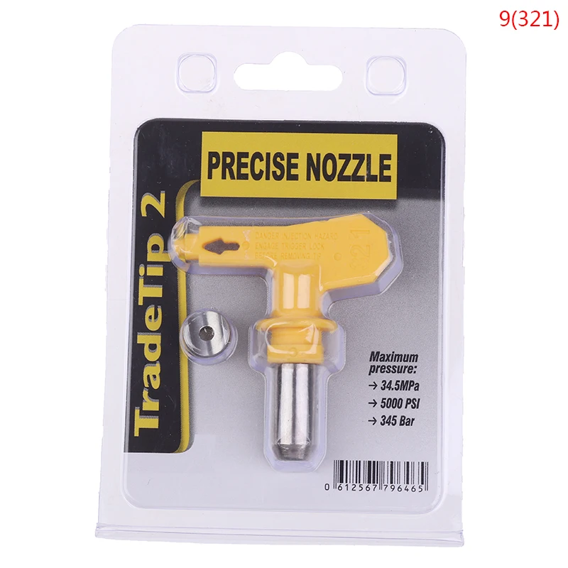 Versatile Yellow Airless Spray Gun Tip Nozzle for Paint Spraying and Powder Coating