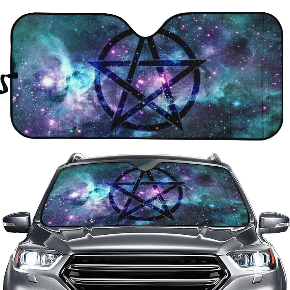 

Автомобильный солнцезащитный козырек благословение Witchcraft Галактический принт Авто ветровое стекло Солнцезащитный козырек градиентный складной солнцезащитный козырек Защита от солнца для внедорожника