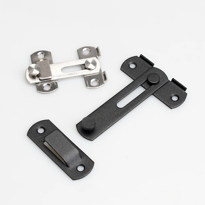 Door Latch Sliding Barn Door Latch for Locking Sliding 180 Degree Right Angle Door Lock Gate Bolt Wine Cabinet Closet Window Lock Plug