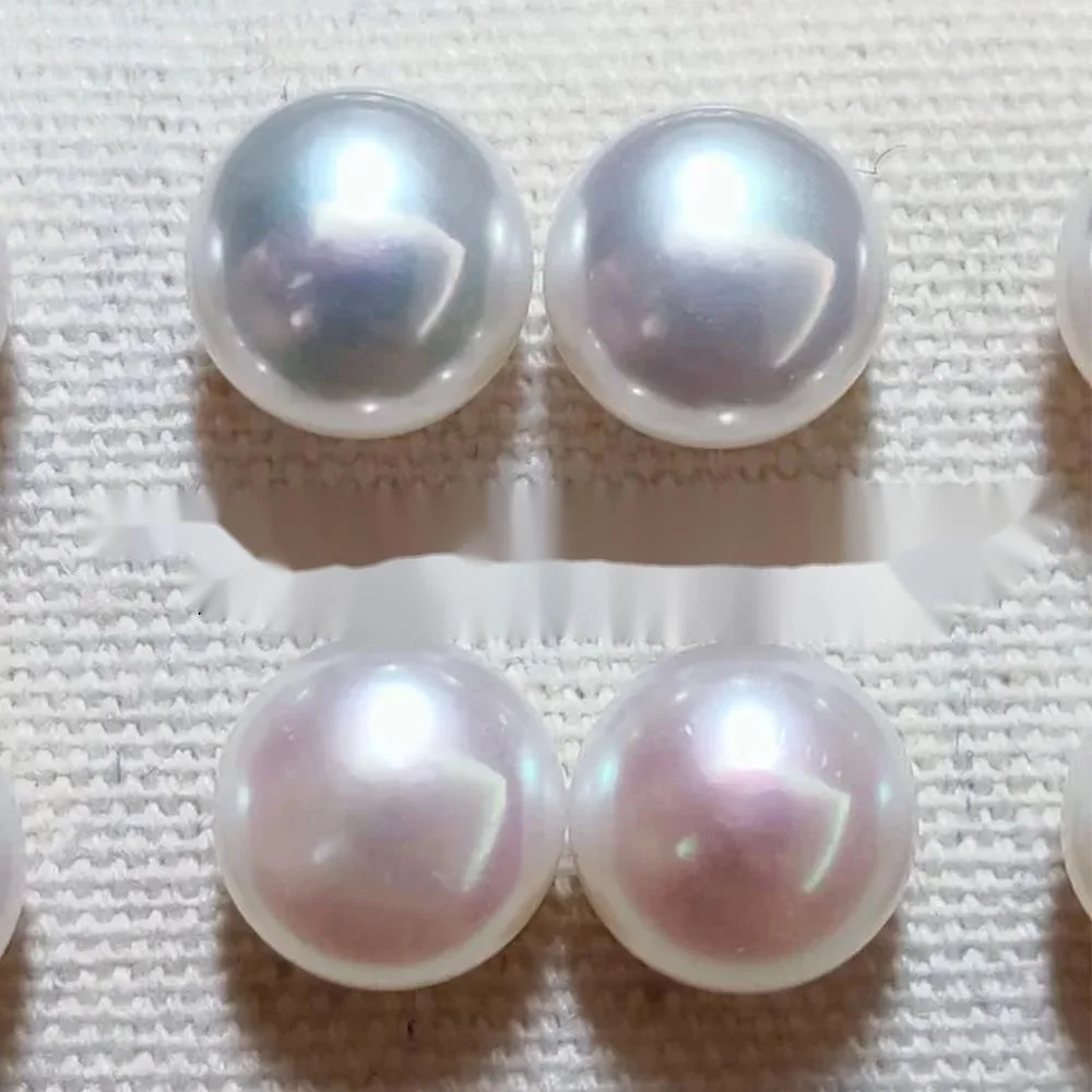 Orecchini a bottone con perle d'acqua dolce naturali Polar Lights S925 in argento, orecchini a bottone semplici con perle legate a forma di panino al vapore_voghion.com