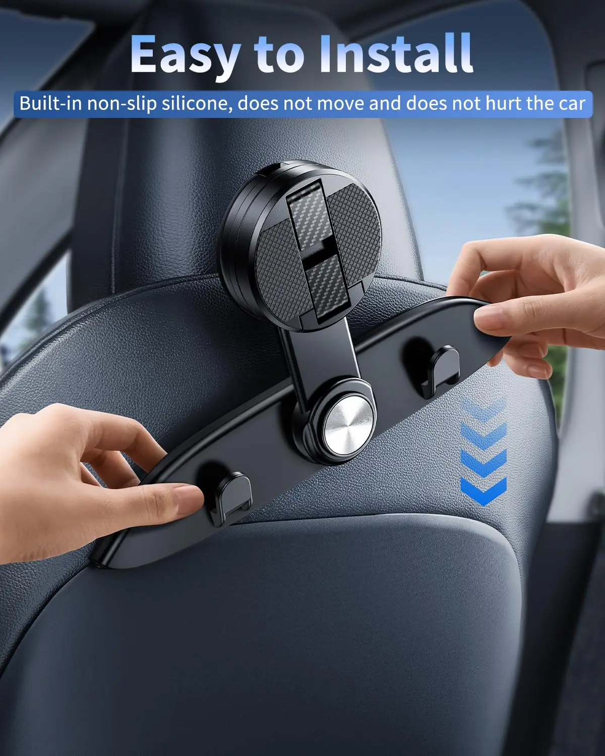 Eary Car Seat Hook Magnetic Phone Holder for Tesla Model Y Juniper 3 Highland 2026 Car Storage Purse/Bag/Hat Stand for iPhone 17