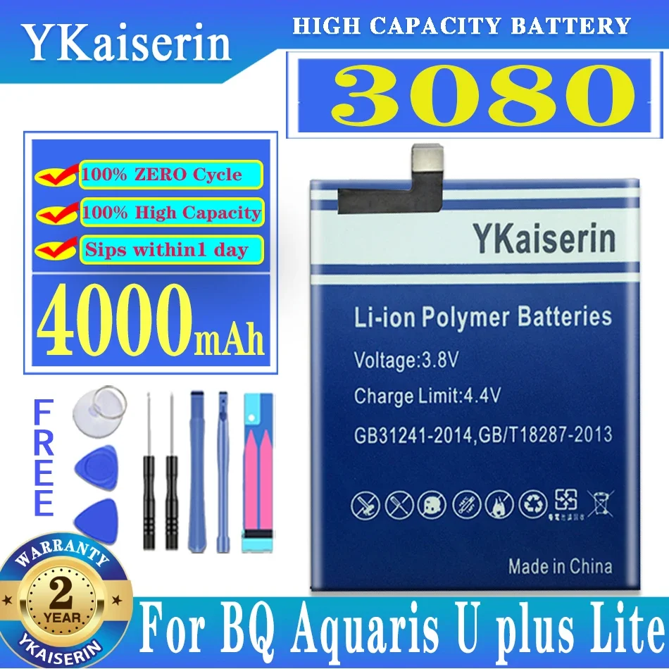 

Аккумулятор ykaisin для смартфона BQ Aquaris U/U Lite ULite/U Plus UPlus, 3080 мАч