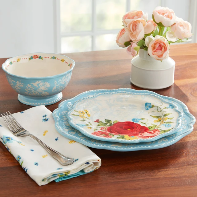 The Pioneer Woman Dinnerware Set, Gorgeous Garden, 12 Pieces 