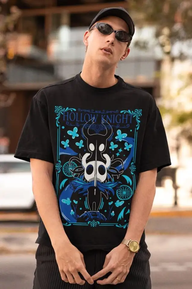 T-shirt Manches Longues Hollow Knight Silksong - Déco Gaming Indé, Unisexe, 100% Polyester, Confort Gamer