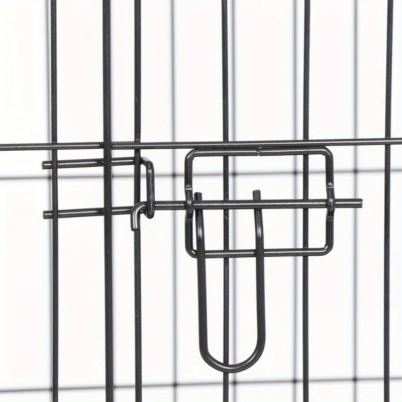 Dog Crate Folding Metal Wire Dog Kennel Cage Double Door 30/36/42Inches w/ Tray