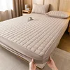 Winter Warm Quilted Mattress Cover Plush Thicken Soft Fit Sheet Single Double Queen Size Fitted Sheet With Elastic Band Sheet 3