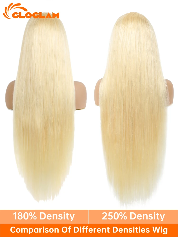 Straight 250 Density 13x4 13x6 360 Lace Front Wig Human Hair Pre Plucked Remy Brazilian Blonde 613 Lace Frontal Wigs 36 38 Inch 2