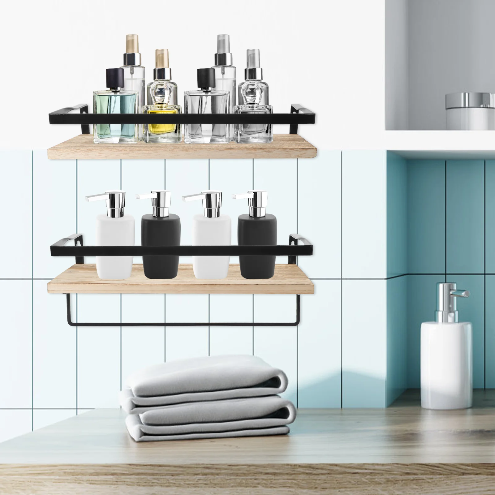 

2 шт., деревянные полки для гостиной и спальни