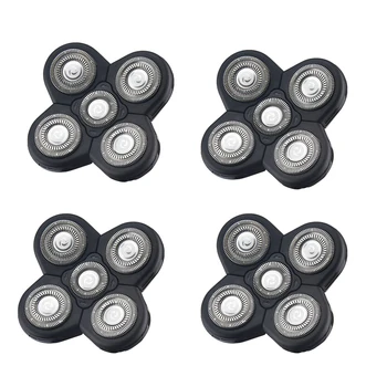 1/4PCS Sostituzione Testa di Rasoio Rasoio Elettrico 5D Indipendentemente 5 Taglierina Testa Galleggiante Lama di Rasoio In Acciaio Inox Impermeabile 1